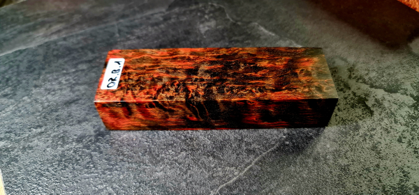 Orange-schwarz stabilisierte Maserbirke (OR.B.1)